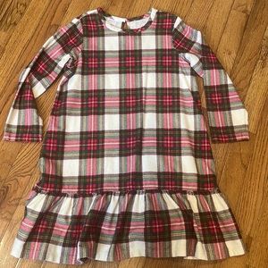 Hanna Andersson plaid Christmas night gown 6-7